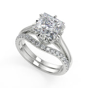 Kailee 6 Claw Crown Solitaire Princess Cut Diamond Engagement Ring - Nivetta